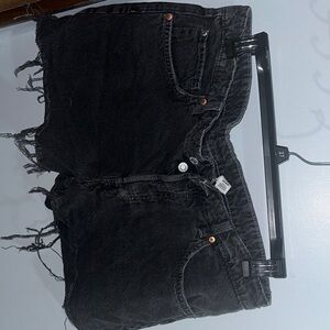 H&M Black Jean Shorts